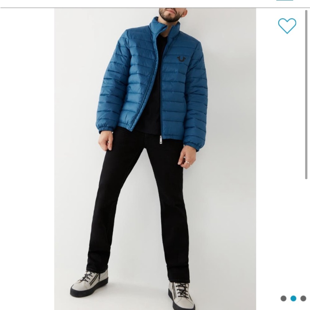True Religion Teal Quilted Jacket